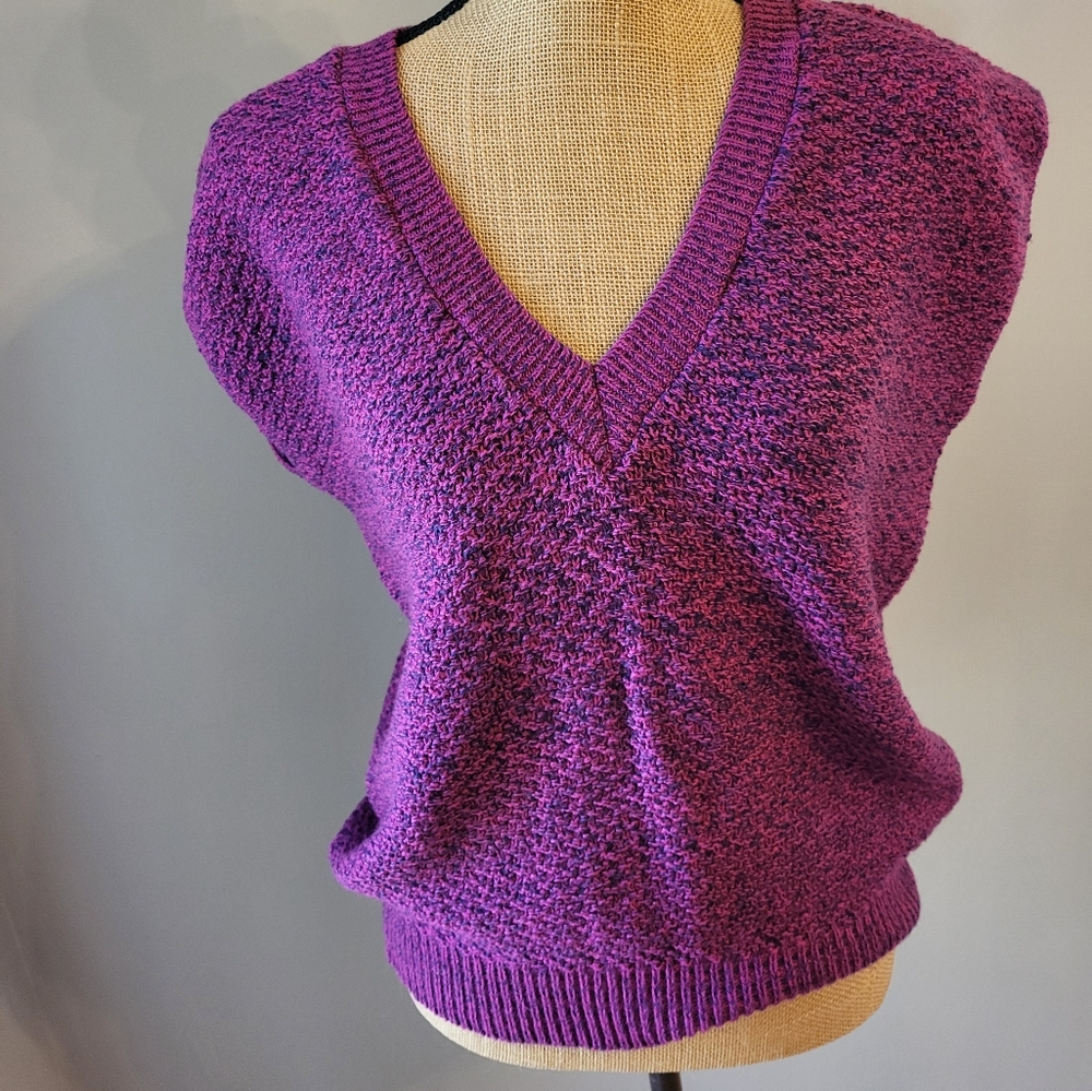 Thomas O Sport of Dallas Vintage Pink Acrylic & Wool Knit Sweater Vest Size 12
